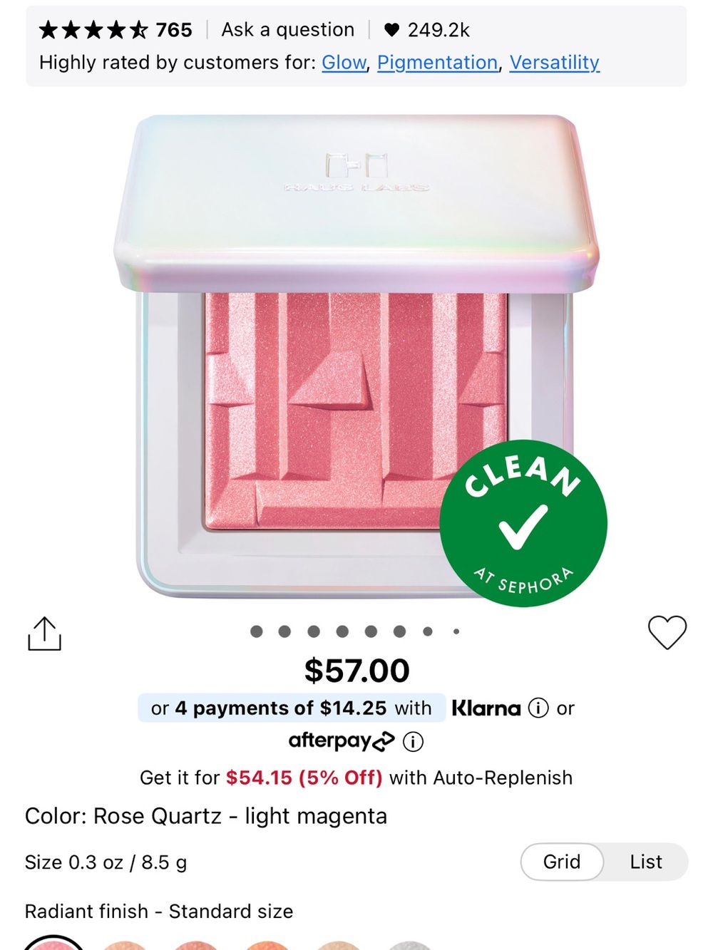 Fenty Beauty Rose Quartz Luminous Highlighter (Light Magenta Glow)